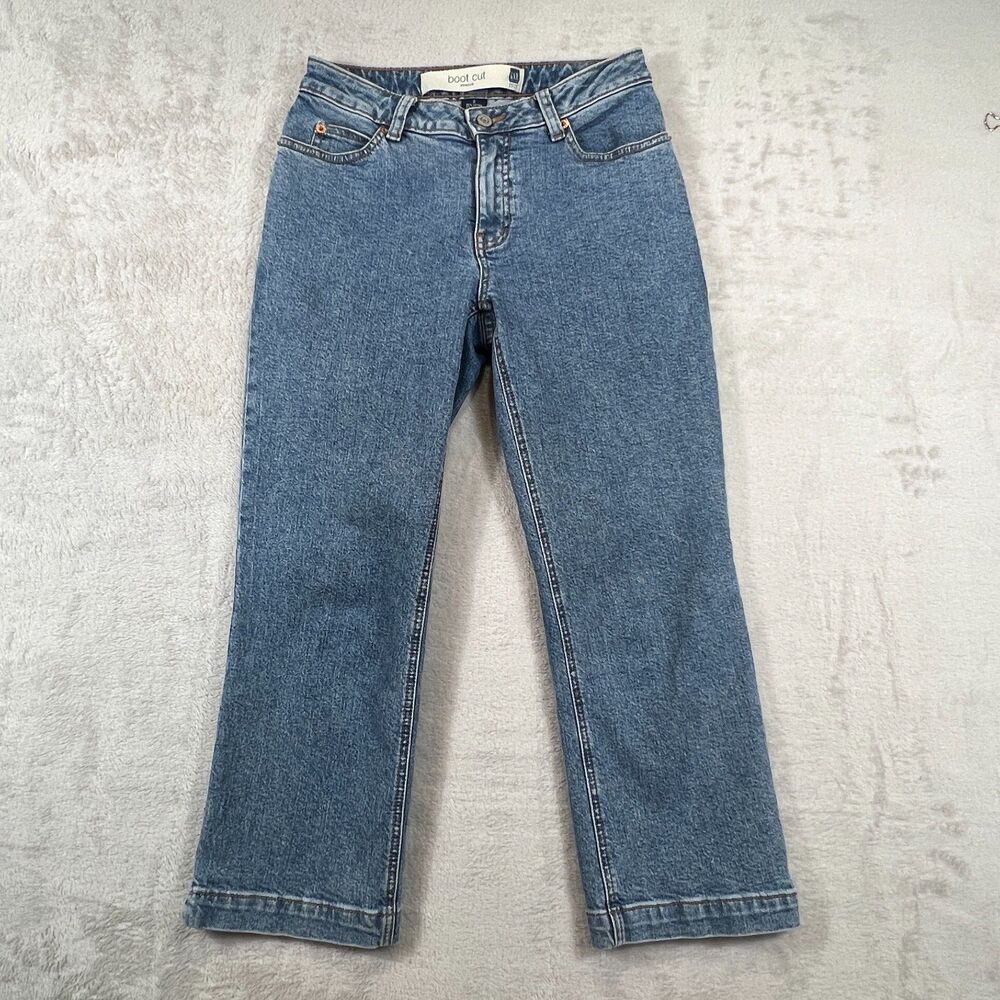 GAP  Factory VTG Bootcut Capri Cropped Mid/High Rise 2 BlueMed Wash